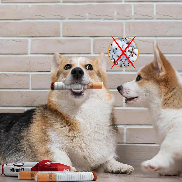 🐾 Cigarette Toy for Dogs – Funny Sounds, Chew & Training ✅
