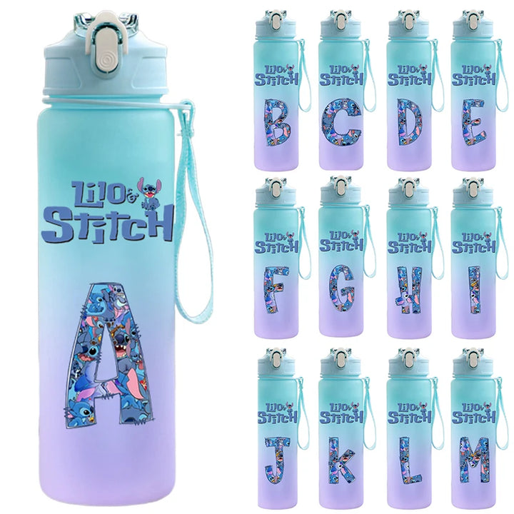 750ML Lilo & Stitch Cartoon Water Bottle – Portable Sport Cup for Kids
