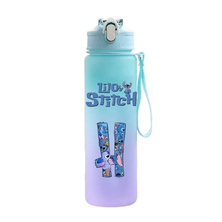 750ML Lilo & Stitch Cartoon Water Bottle – Portable Sport Cup for Kids